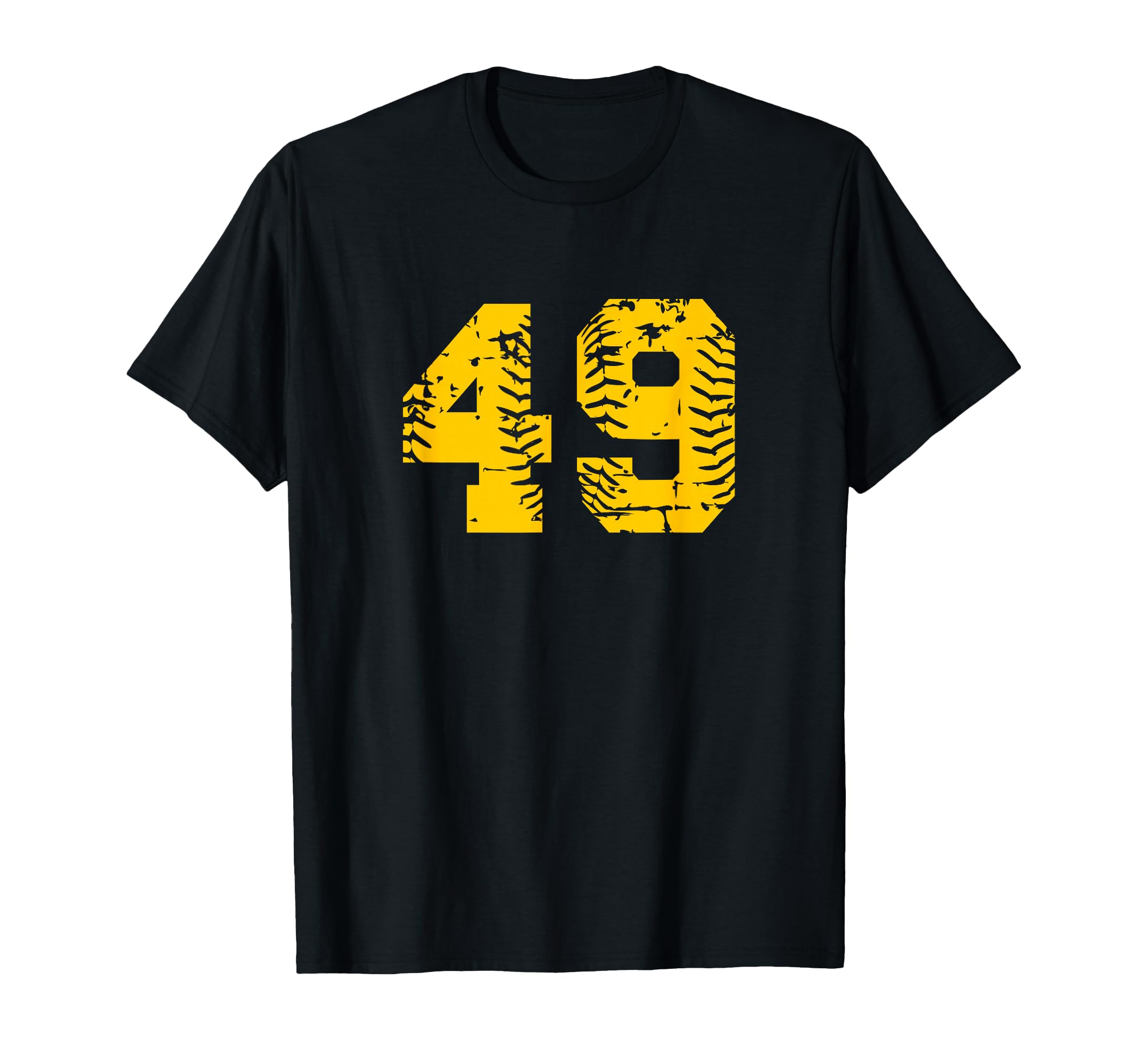 Baseball Softball Number 49 T-Shirt - Minimalist Print for Adults - T-Shirt, Sweatshirt, Hoodie