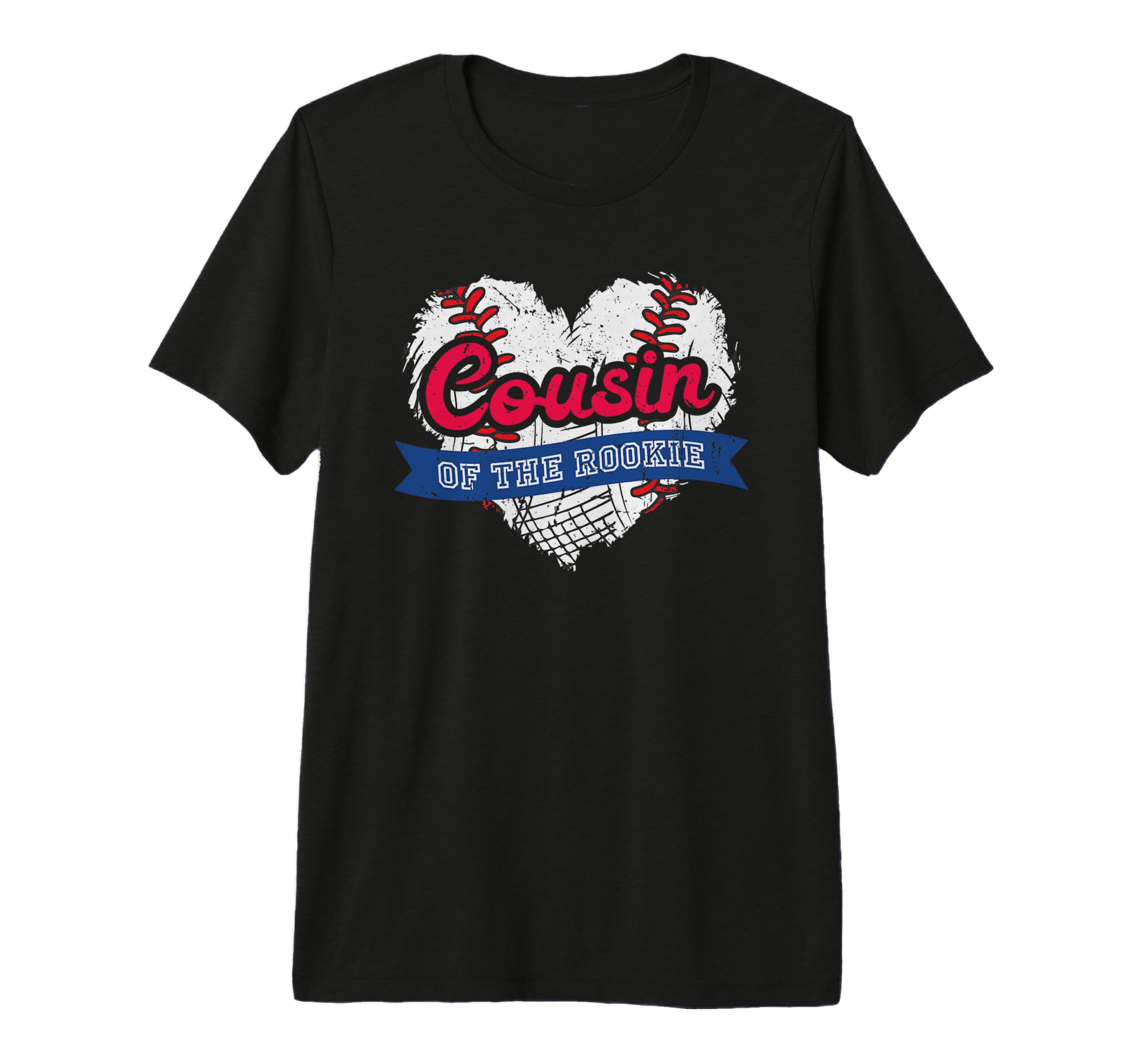 Cousin Rookie Baseball Crew Love Heart T-Shirt - Graphic Print Unisex - T-Shirt, Sweatshirt, Hoodie