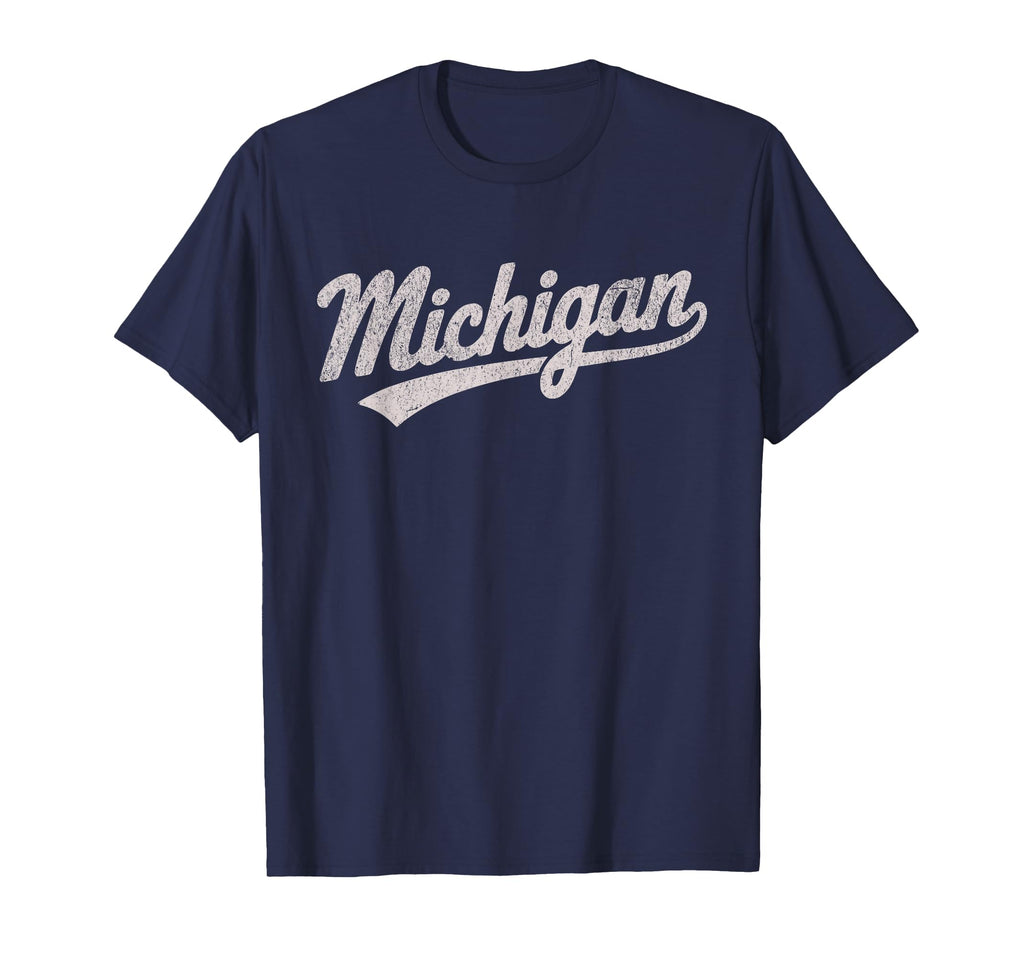 Throwback Michigan Distressed T-Shirt - Unique Graphic Unisex - T-Shirt, Sweatshirt, Hoodie