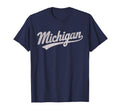 Throwback Michigan Distressed T-Shirt - Unique Graphic Unisex - T-Shirt, Sweatshirt, Hoodie