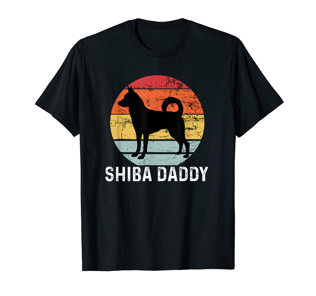 Mens Shiba Daddy Shiba Inu Dad Sunset T-Shirt - Streetwear Style for Adults - T-Shirt, Sweatshirt, Hoodie