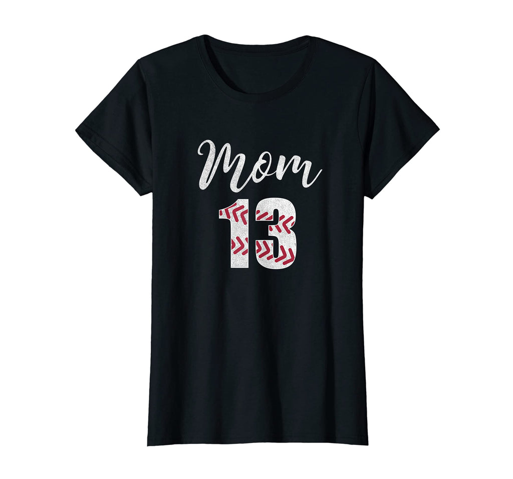 Womens 13 Supportive Mom Baseball Fan T-Shirt - Graphic Print Men Women - T-Shirt, Sweatshirt, Hoodie