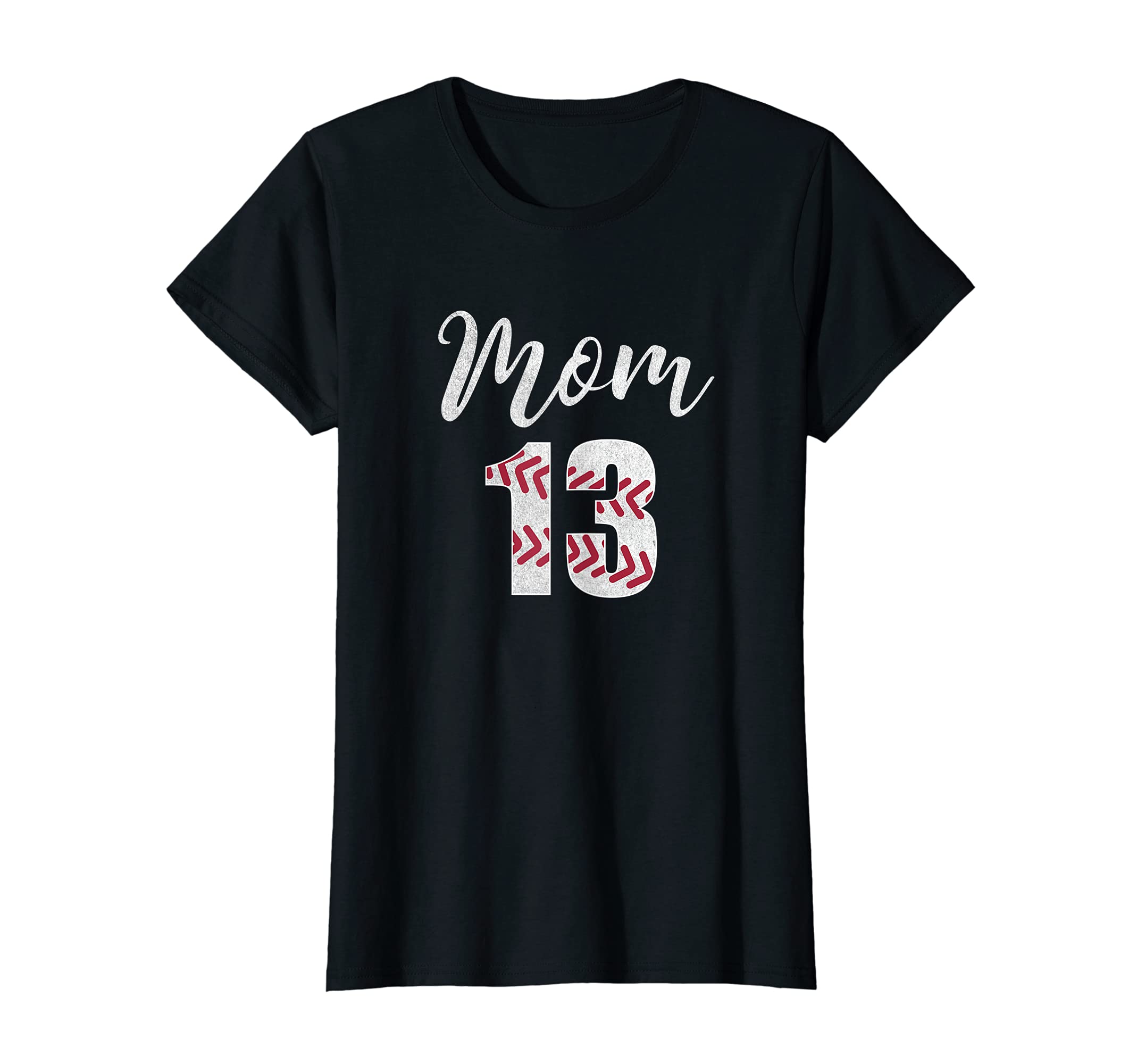 Womens 13 Supportive Mom Baseball Fan T-Shirt - Graphic Print Men Women - T-Shirt, Sweatshirt, Hoodie