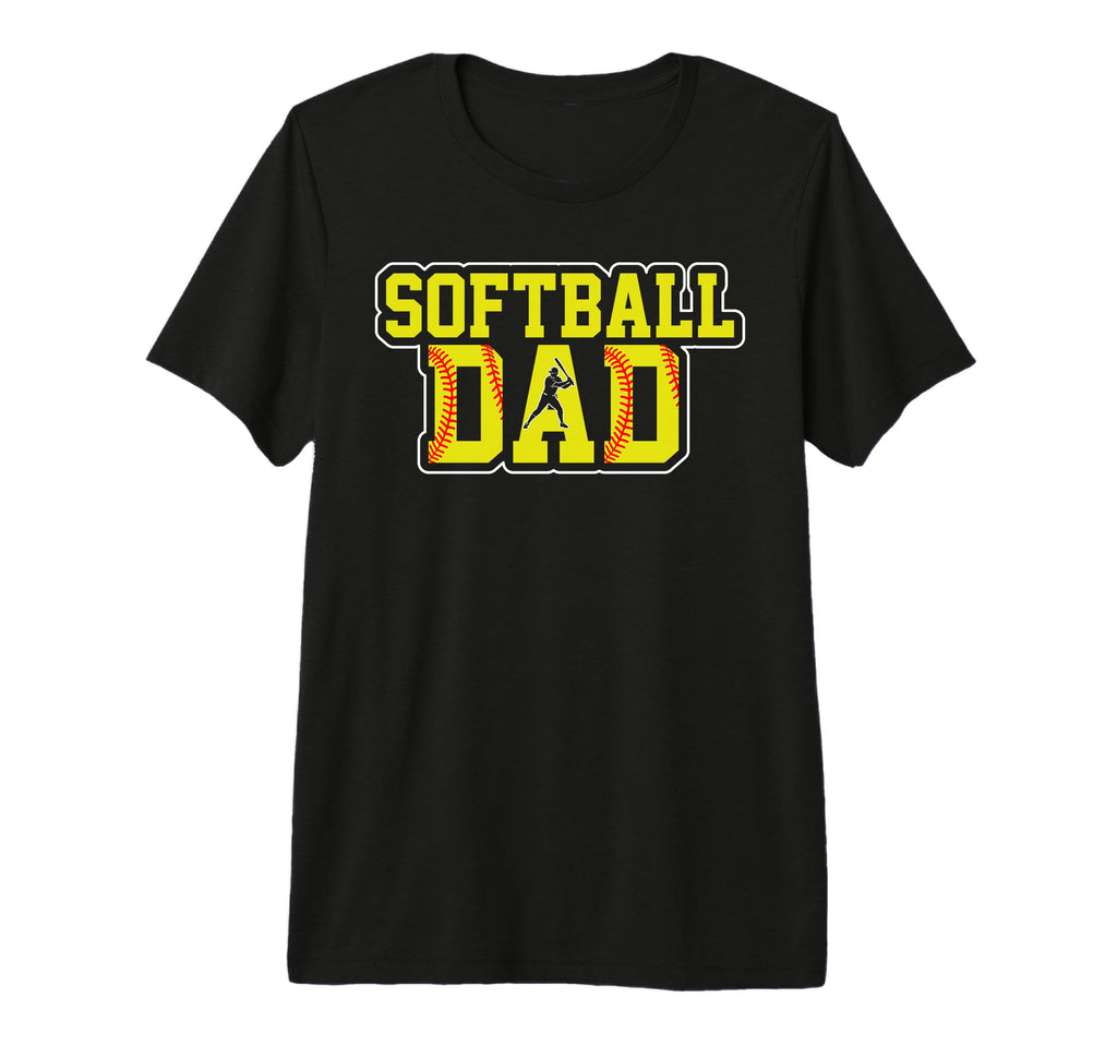 Softball Dad Game Day Dad Fathers Day T-Shirt - Unique Graphic Men Women - T-Shirt, Sweatshirt, Hoodie