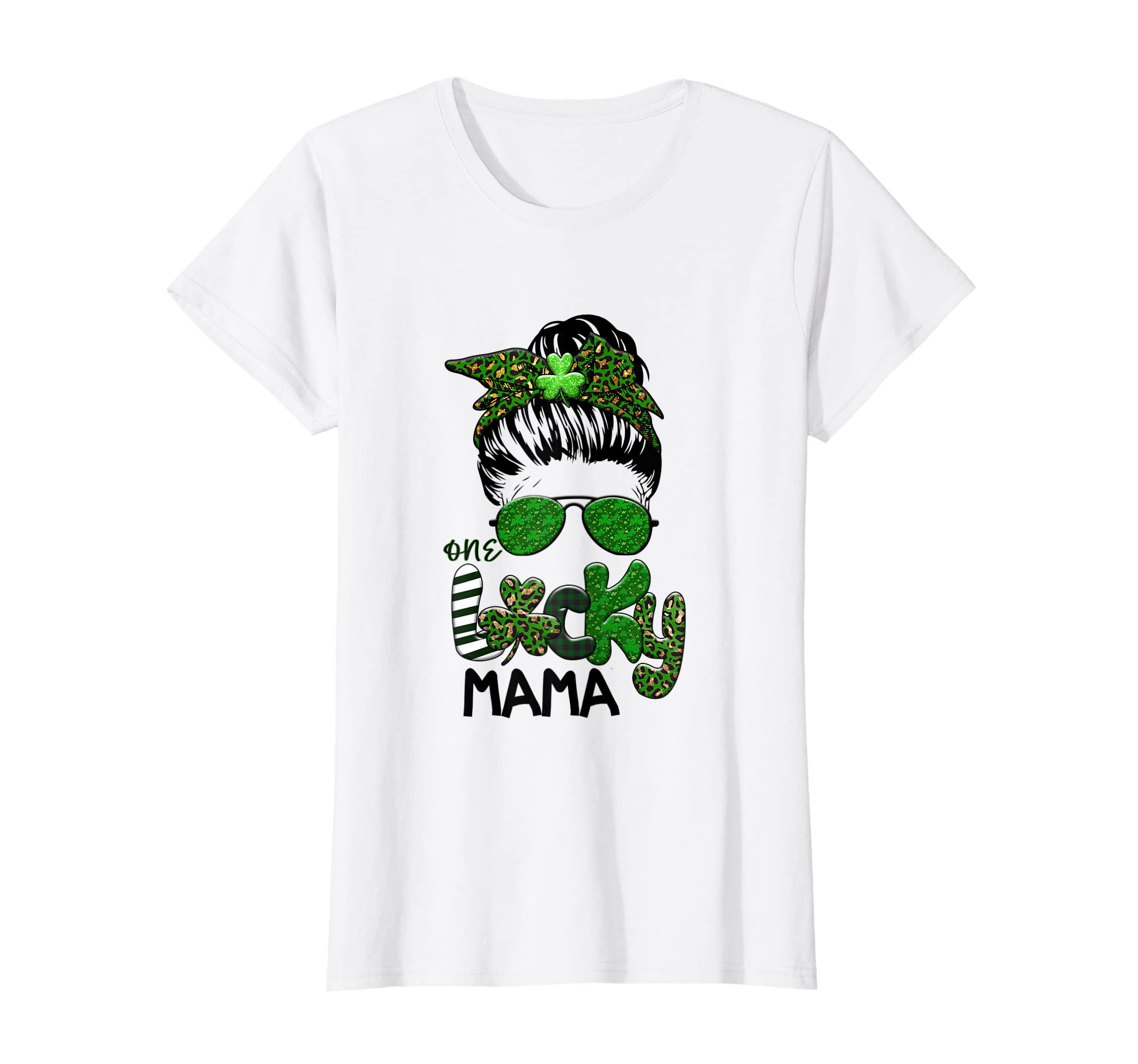 Womens One Lucky Dialysis Mama Messy T-Shirt - Novelty Apparel Men Women - T-Shirt, Sweatshirt, Hoodie