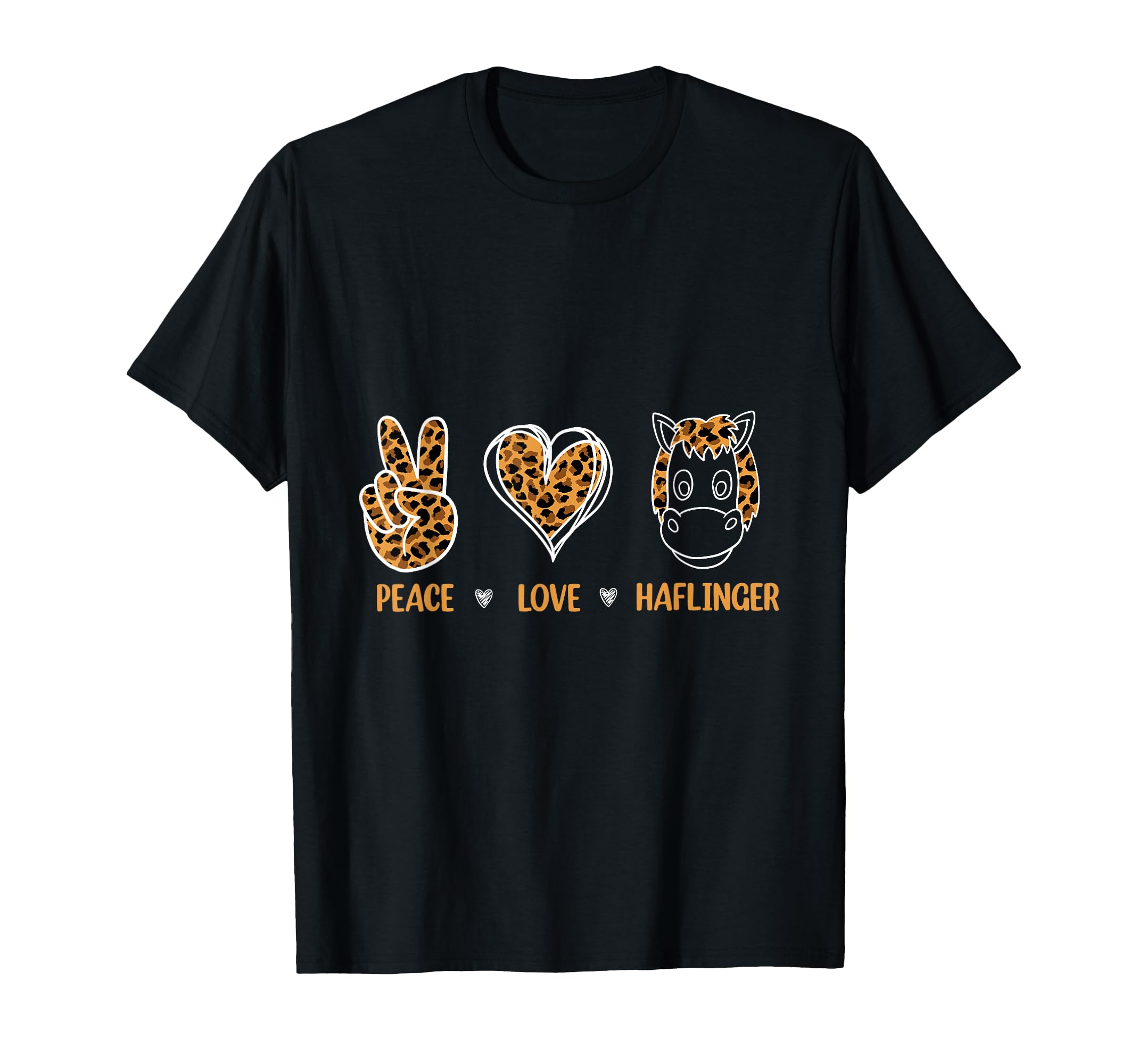 Peace Love Haflinger T-Shirt - Unique Graphic Men Women - T-Shirt, Sweatshirt, Hoodie