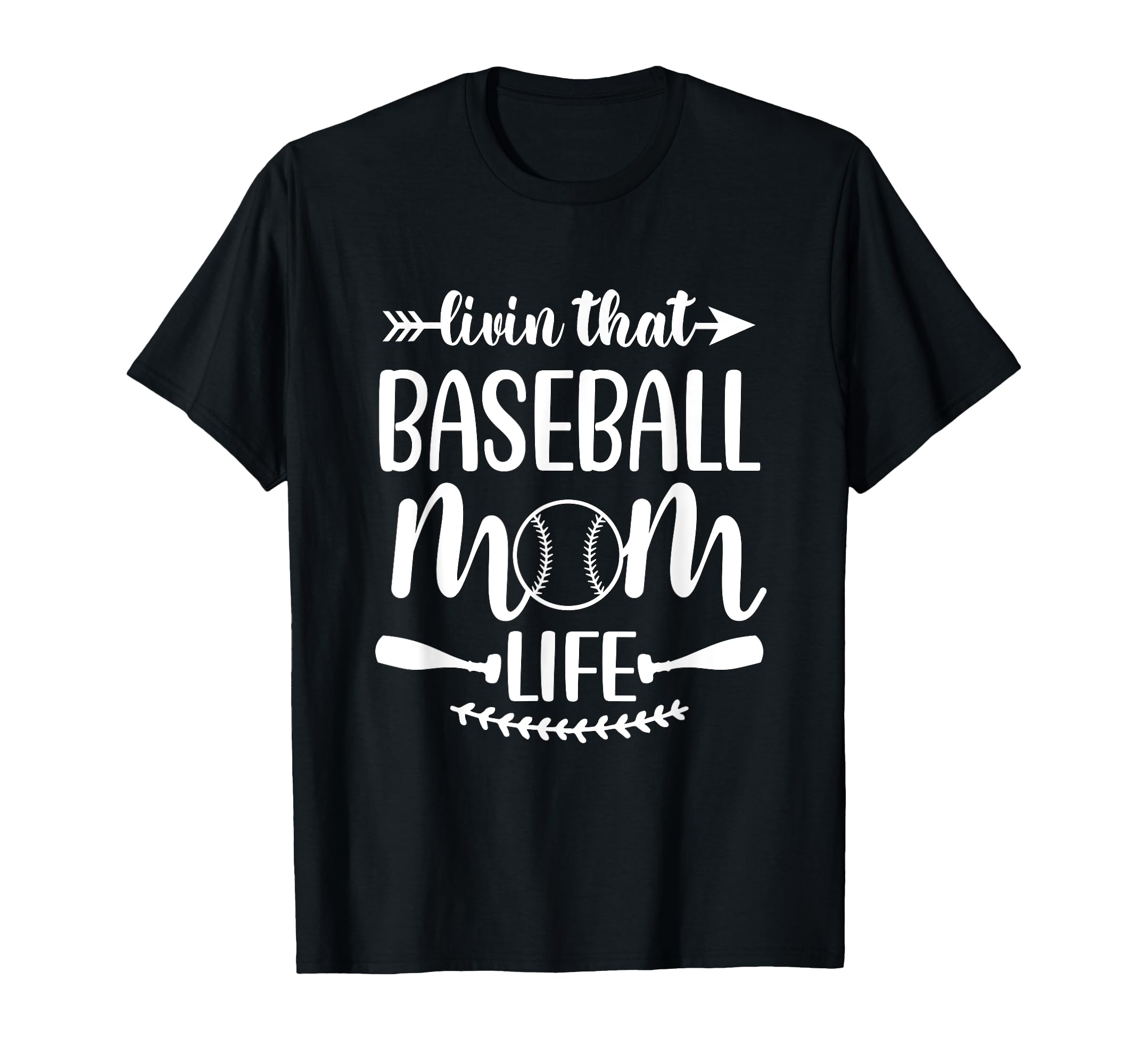 Livin That Baseball Mom Life Support T-Shirt - Trendy Graphic for Adults - T-Shirt, Sweatshirt, Hoodie