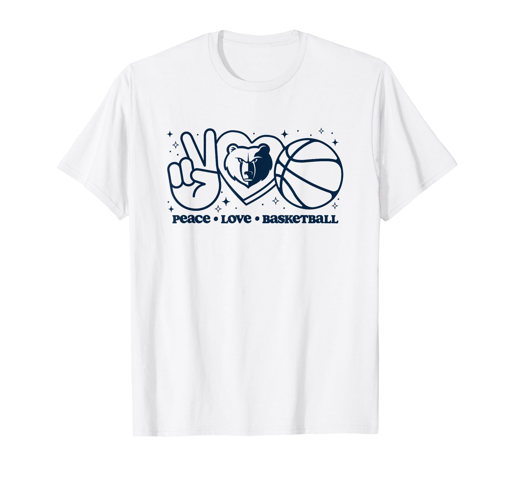 Nba Memphis Grizzlies Peace Love T-Shirt - Aesthetic Graphic Unisex - T-Shirt, Sweatshirt, Hoodie
