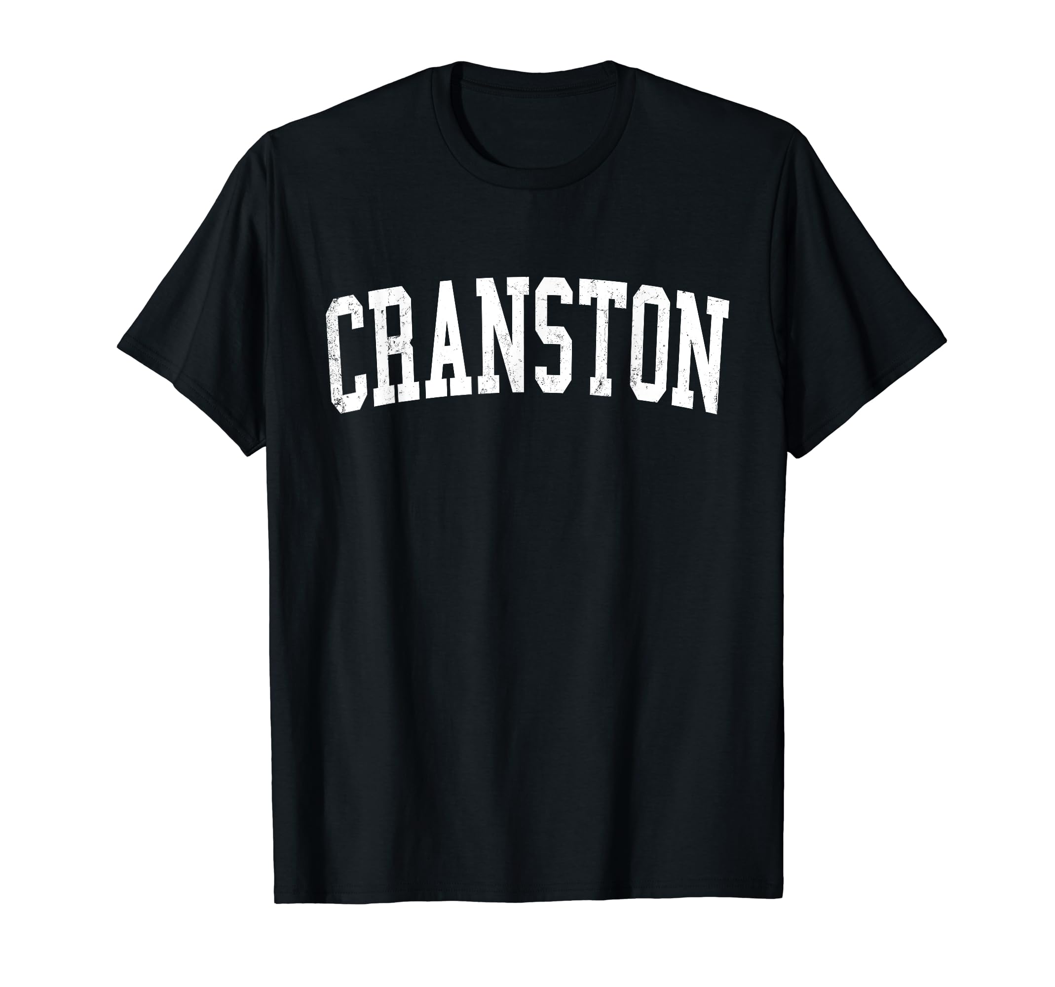 Cranston Ri Distressed White Varsity T-Shirt - Streetwear Style Men Women - T-Shirt, Sweatshirt, Hoodie