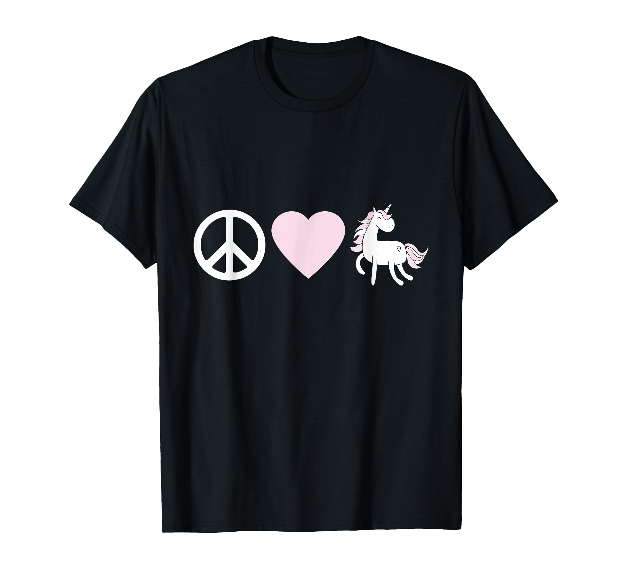 Peace Love Unicorns T-Shirt - Graphic Print Unisex - T-Shirt, Sweatshirt, Hoodie