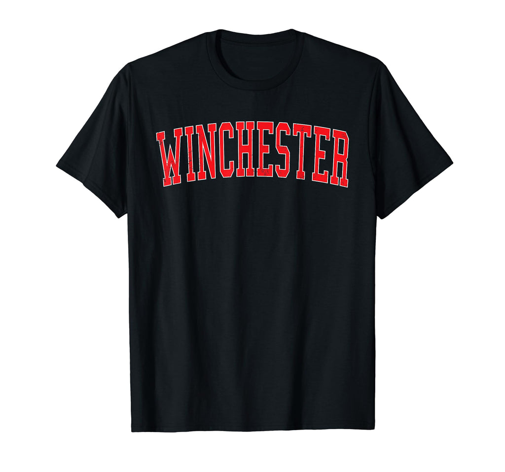 Winchester Nv Distressed Red Varsity T-Shirt - Trendy Graphic Unisex - T-Shirt, Sweatshirt, Hoodie