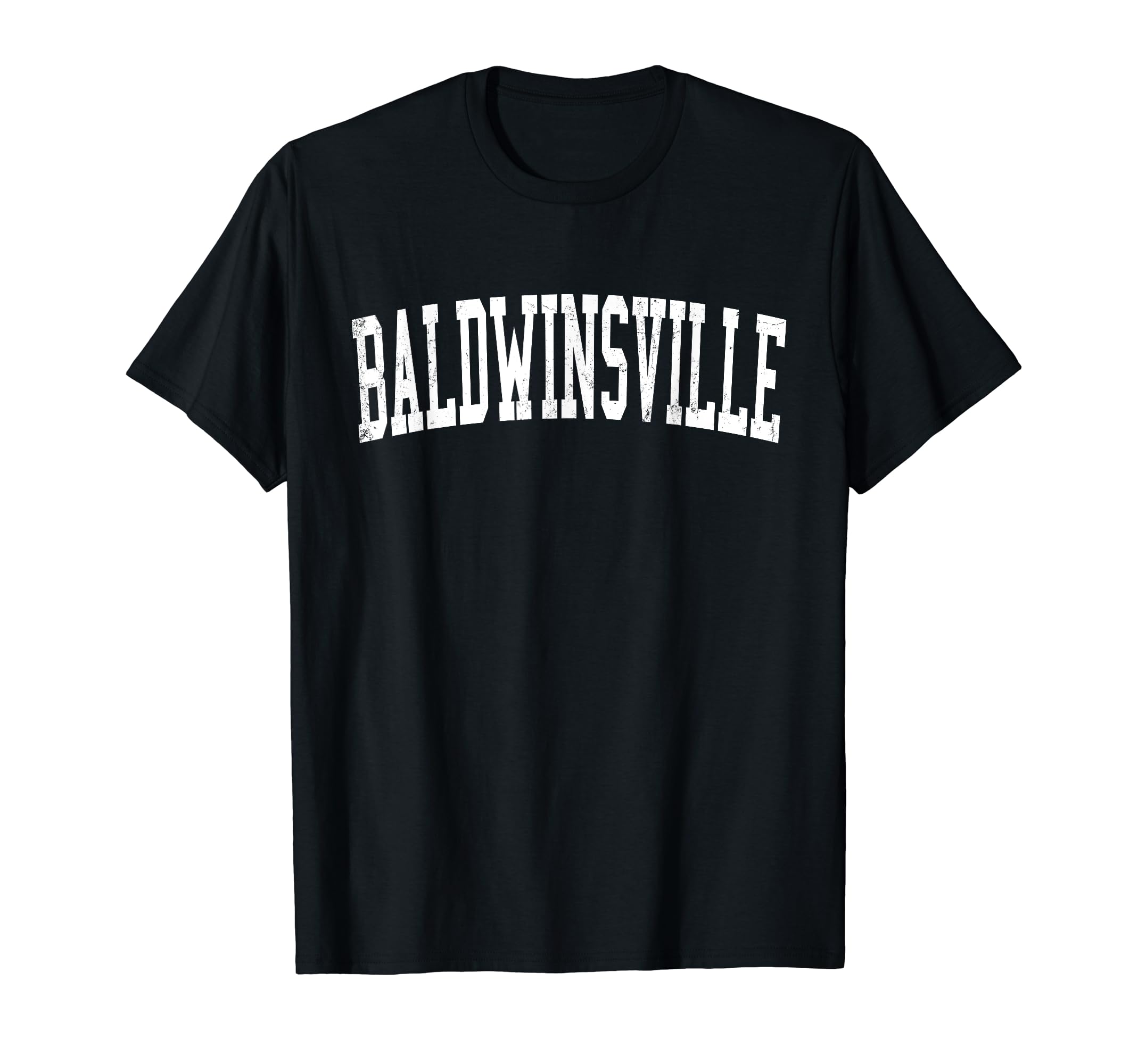 Baldwinsville Ny Distressed White Varsity T-Shirt - Unique Graphic Unisex - T-Shirt, Sweatshirt, Hoodie