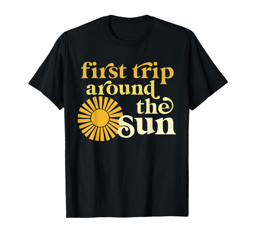 First Trip Around Sun Birthday Boho T-Shirt - Minimalist Print Unisex - T-Shirt, Sweatshirt, Hoodie