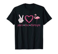 Peace Love Flamingo Hand Sign Heart T-Shirt - Aesthetic Graphic Unisex - T-Shirt, Sweatshirt, Hoodie