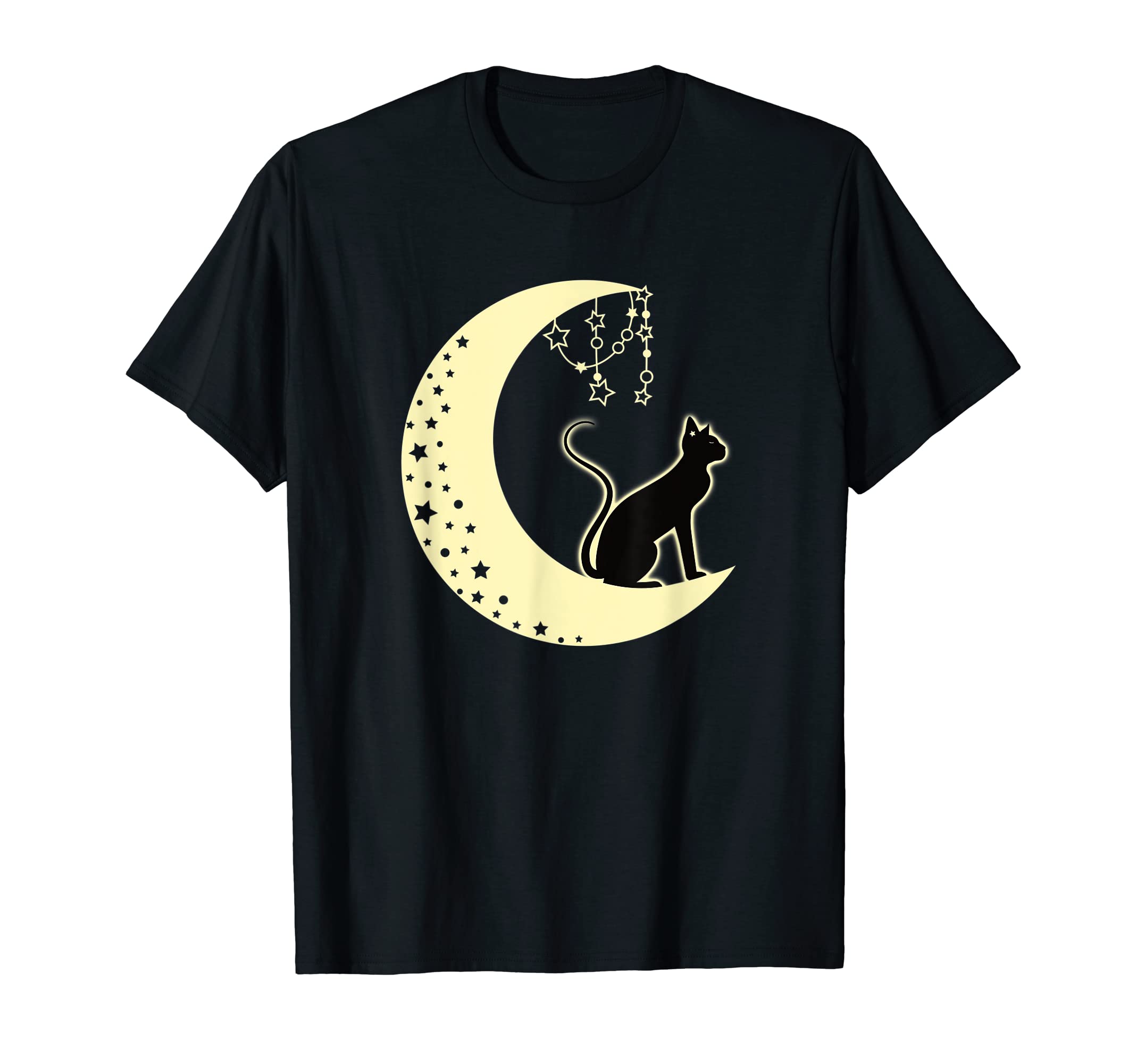 Cat Moon Celestial Witch 90S T-Shirt - Fun Novelty Design for Adults - T-Shirt, Sweatshirt, Hoodie