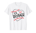 Lil Brother Baseball Heart Funny T-Shirt - Casual Everyday Wear Men Women - T-Shirt, Sweatshirt, Hoodie