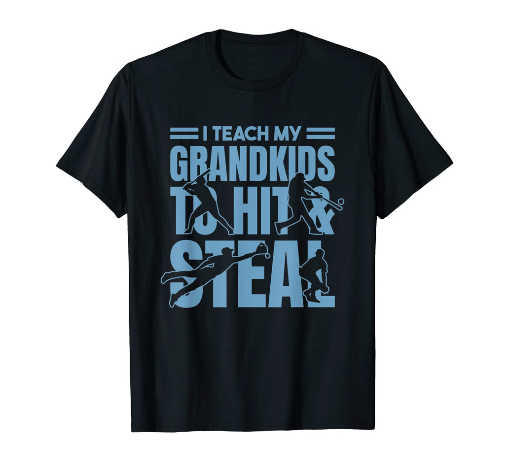 Baseball Grandpa I Teach My T-Shirt - Casual Everyday Wear Unisex - T-Shirt, Sweatshirt, Hoodie