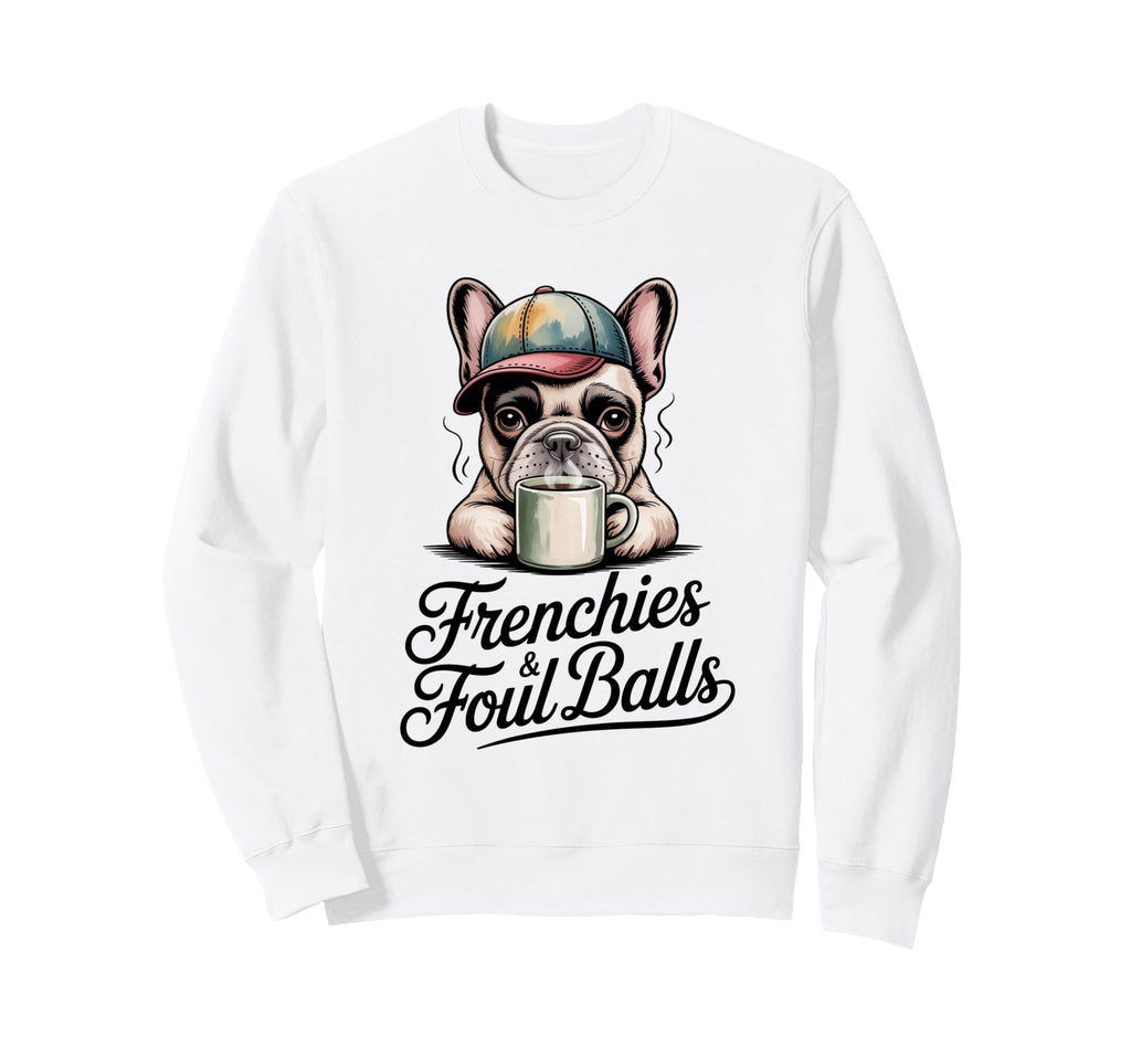 Frenchies And Foul Balls Sweatshirt - Fun Novelty Design for Adults - T-Shirt, Sweatshirt, Hoodie