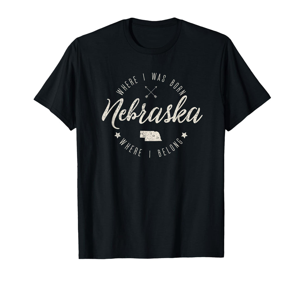 Nebraska Distressed Boho Belong T-Shirt - Fun Novelty Design for Adults - T-Shirt, Sweatshirt, Hoodie