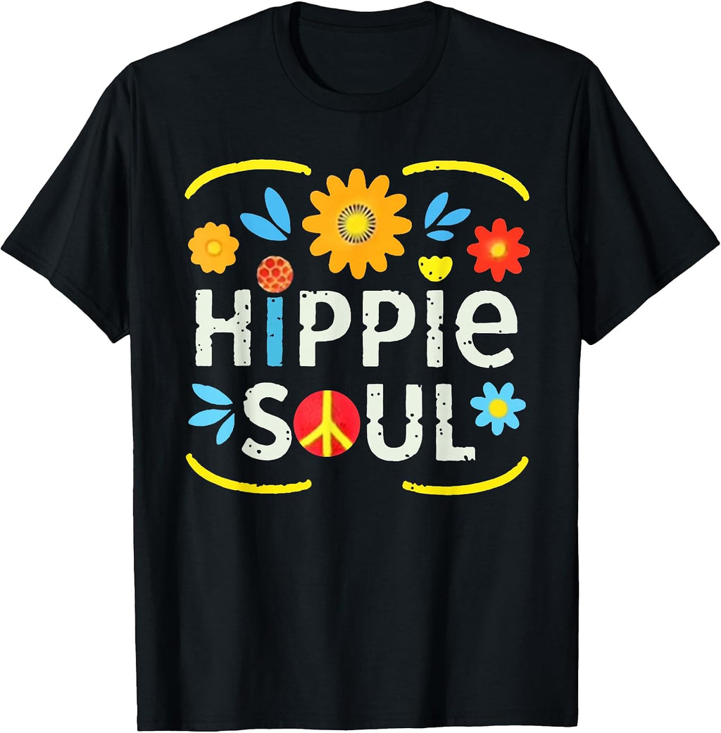 Peace Sign Hippie Soul Daisy Flowers Gifts - Adult & Kids T-Shirts, Sweatshirts & Hoodies apparel design preview 1