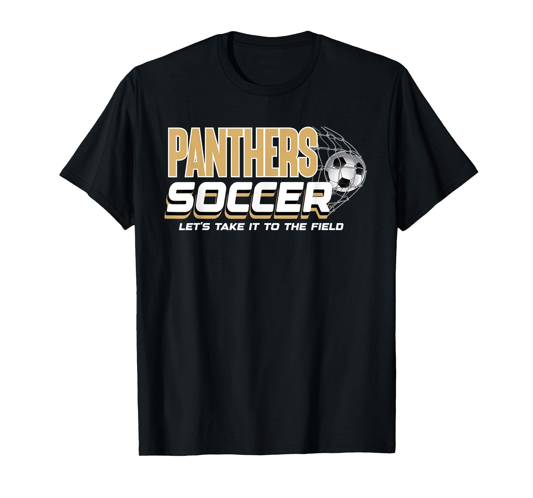 Gold Panthers Soccer Mom Game Day T-Shirt - Custom Art Print Men Women - T-Shirt, Sweatshirt, Hoodie