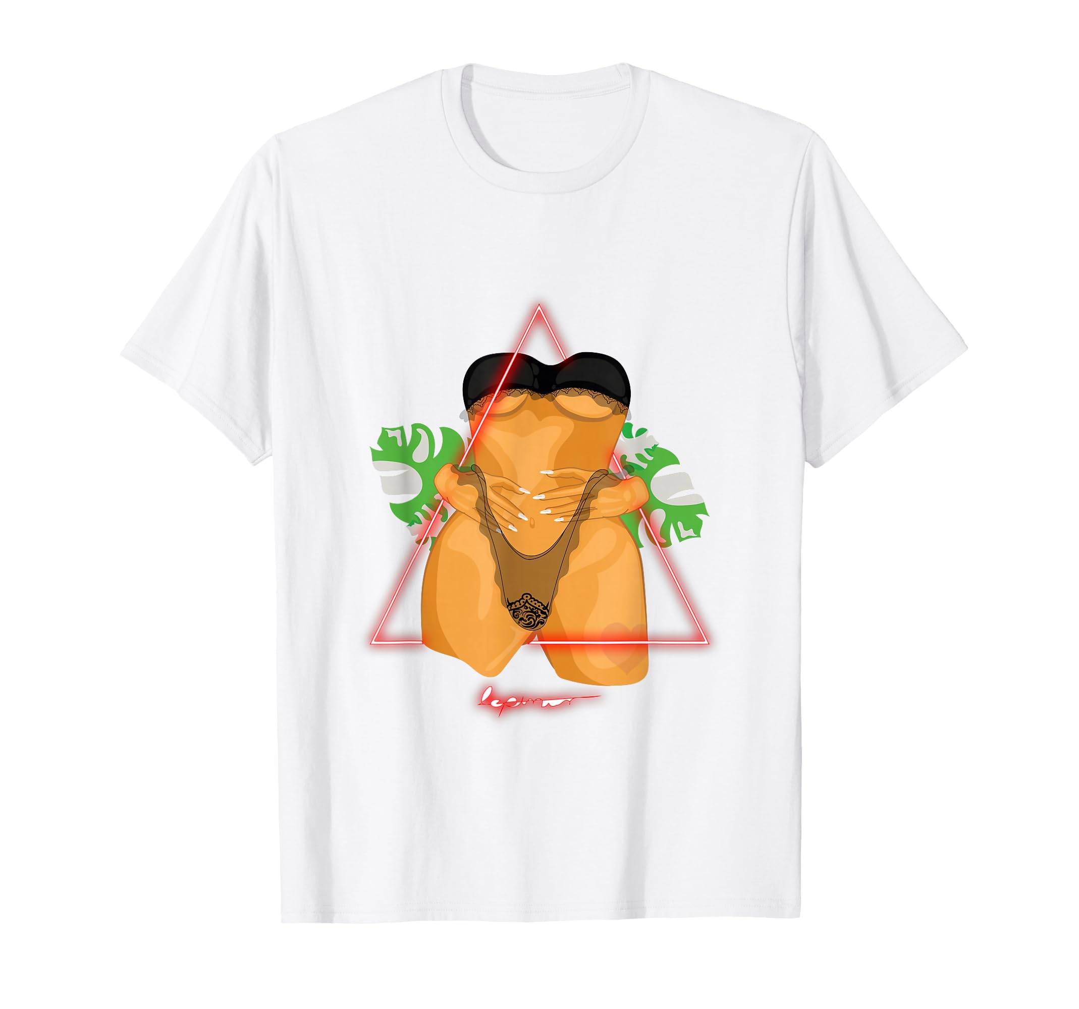 Neon 80S Monstera Plant T-Shirt - Fun Novelty Design Unisex - T-Shirt, Sweatshirt, Hoodie