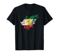 Iran Lion Flag Map Distressed Art T-Shirt - Streetwear Style Unisex - T-Shirt, Sweatshirt, Hoodie