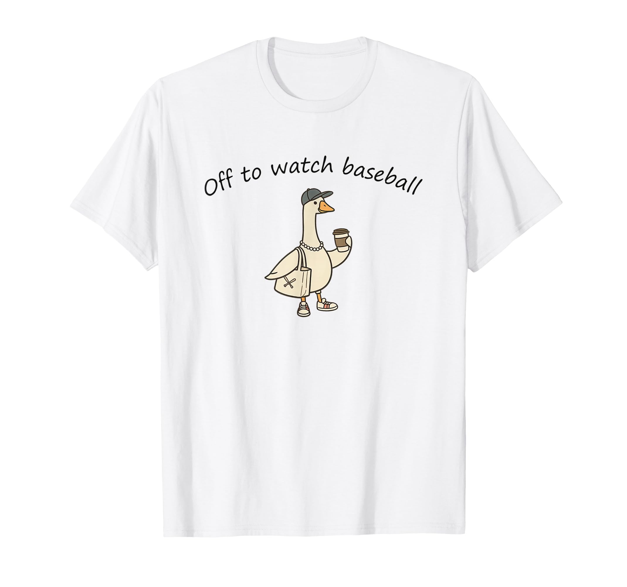 Off To Watch Baseball Goose Baseball T-Shirt - Trendy Graphic Men Women - T-Shirt, Sweatshirt, Hoodie