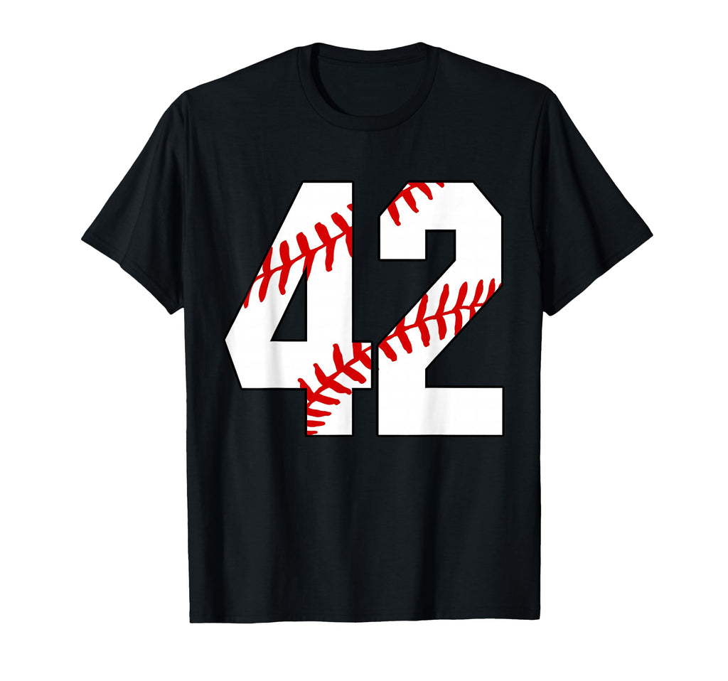 42 Baseball Laces Number 42 Jersey T-Shirt - Graphic Print Men Women - T-Shirt, Sweatshirt, Hoodie