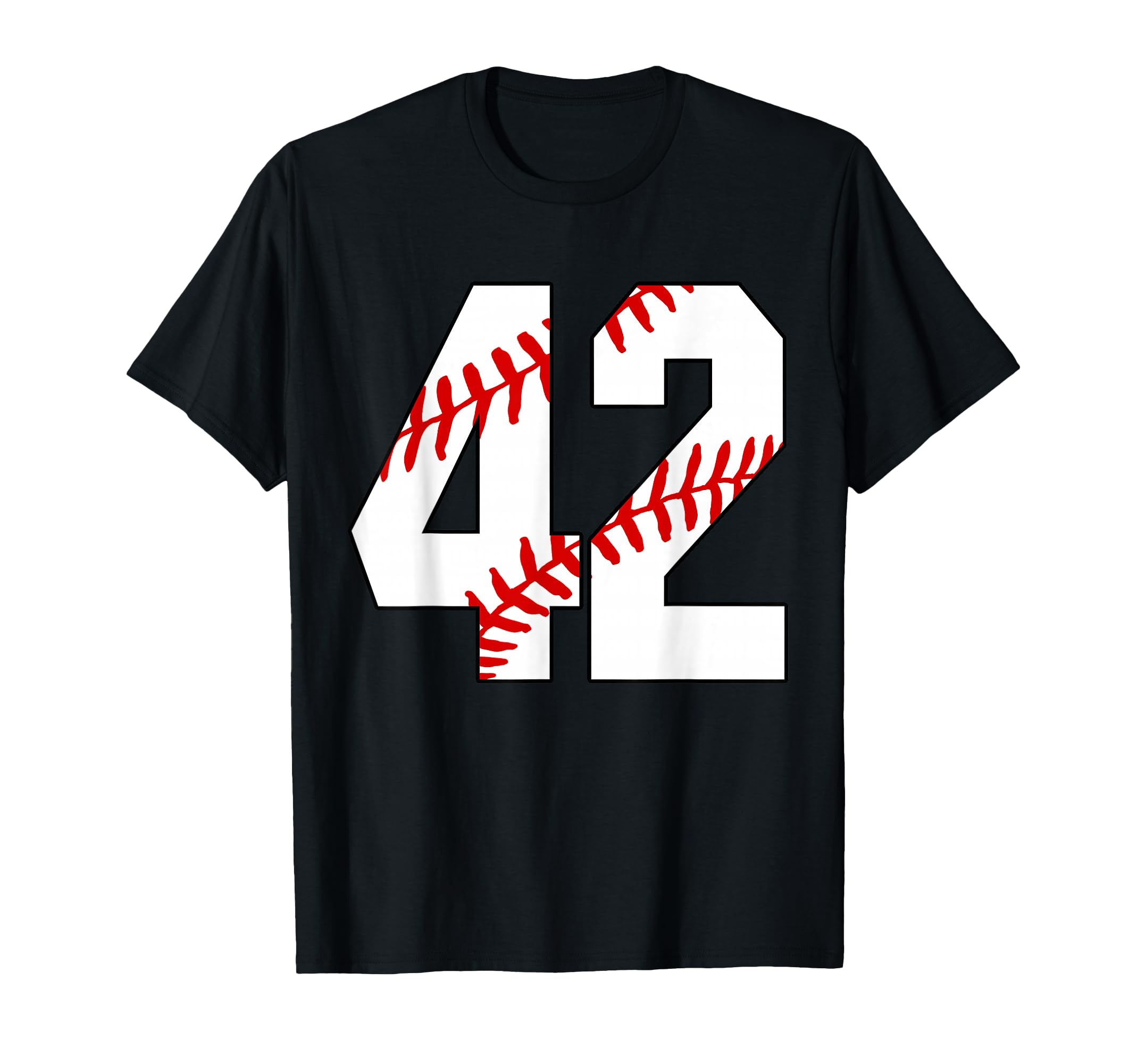 42 Baseball Laces Number 42 Jersey T-Shirt - Graphic Print Men Women - T-Shirt, Sweatshirt, Hoodie