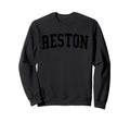 Reston Va Distressed Black Varsity Sweatshirt - Streetwear Style for Adults - T-Shirt, Sweatshirt, Hoodie