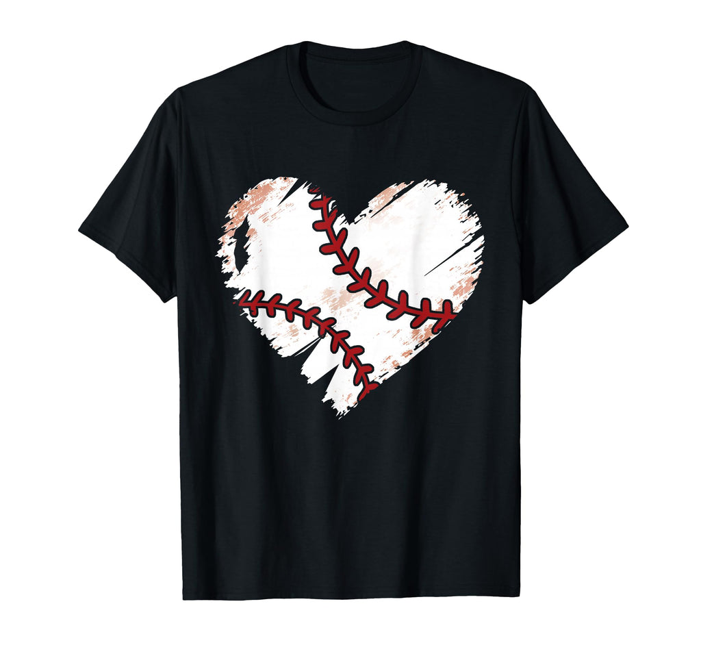 Baseball Mother Heart Mama Game Day Lover T-Shirt - Trendy Graphic Unisex - T-Shirt, Sweatshirt, Hoodie