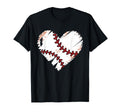 Baseball Mother Heart Mama Game Day Lover T-Shirt - Trendy Graphic Unisex - T-Shirt, Sweatshirt, Hoodie