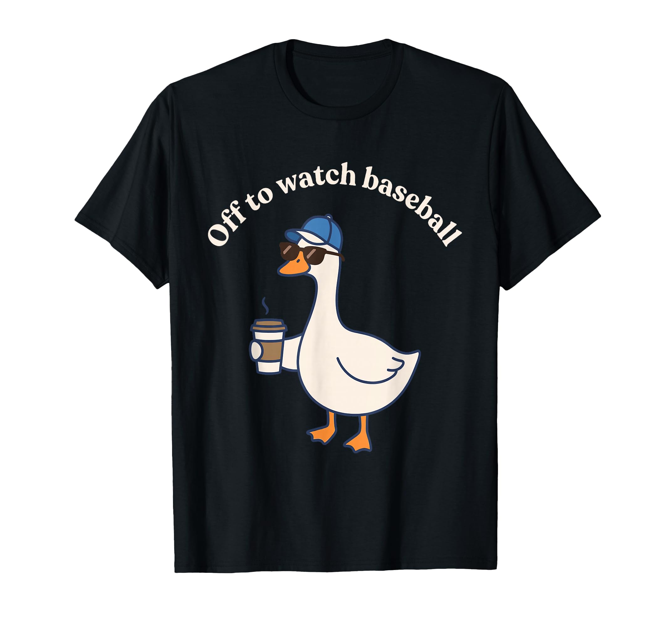 Funny Off To Watch Baseball Silly Goose T-Shirt - Minimalist Print Unisex - T-Shirt, Sweatshirt, Hoodie