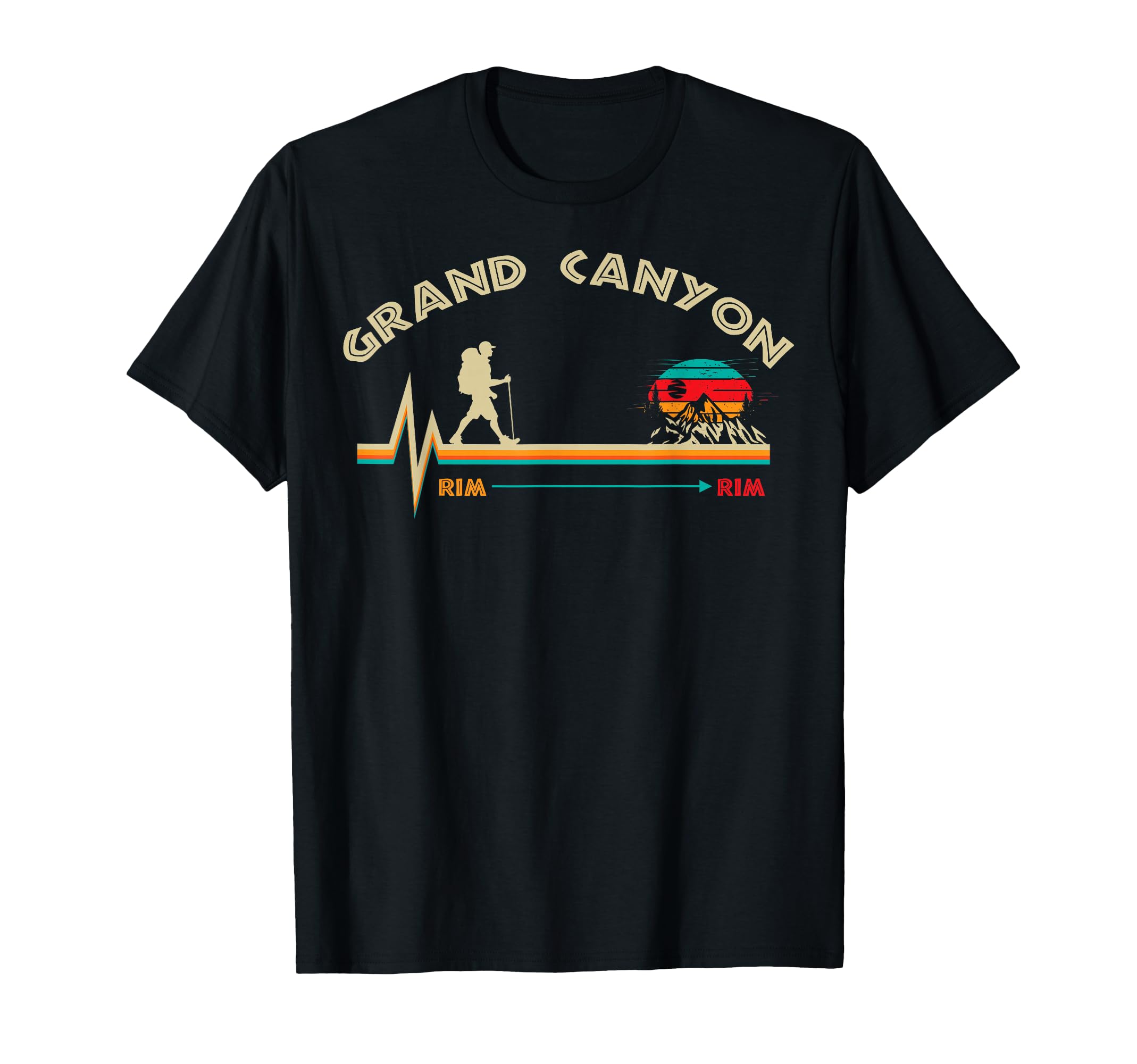 Grand Canyon National Park Rim Rim Hiking T-Shirt - Minimalist Print Unisex - T-Shirt, Sweatshirt, Hoodie