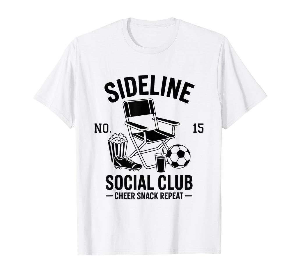 Sideline Social Club Soccer Mom Game Day T-Shirt - Trendy Graphic Men Women - T-Shirt, Sweatshirt, Hoodie