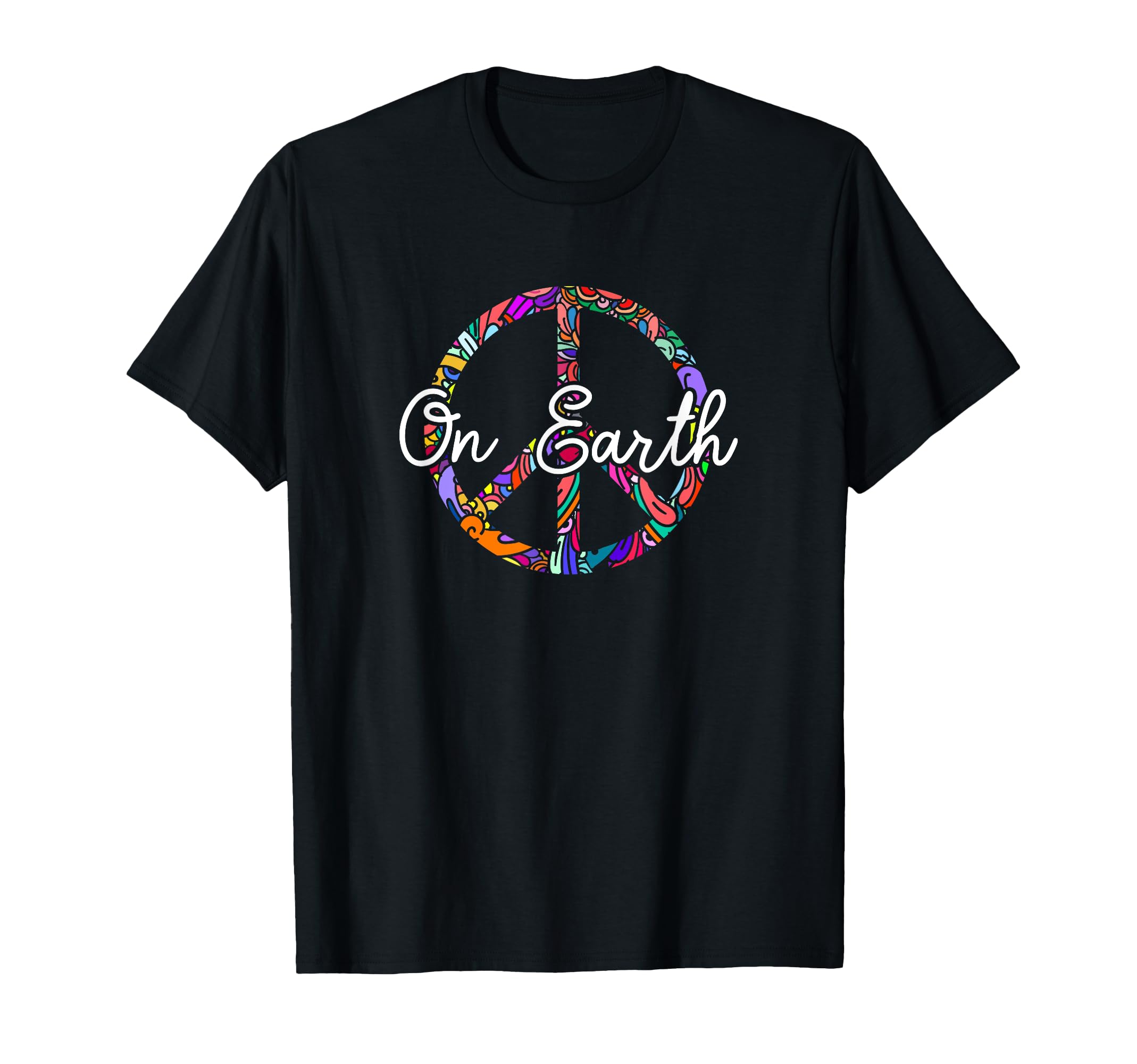 Peace Earth Peace Symbol Sign Hippie T-Shirt - Novelty Apparel for Adults - T-Shirt, Sweatshirt, Hoodie