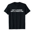 Shes Runner Shes Track Star Y2K T-Shirt - Minimalist Print Men Women - T-Shirt, Sweatshirt, Hoodie