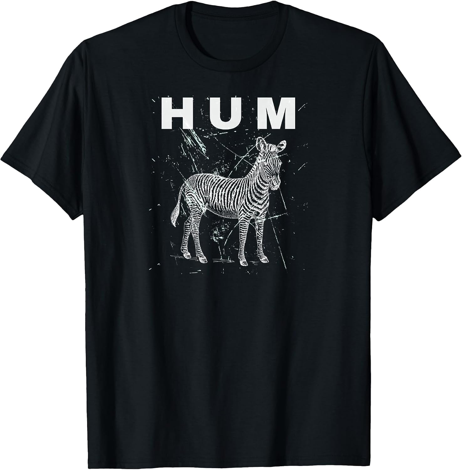 Vintage Animal Lover HUM Funny Retro Zebra Meme - Adult & Kids T-Shirts, Sweatshirts & Hoodies apparel design preview 1