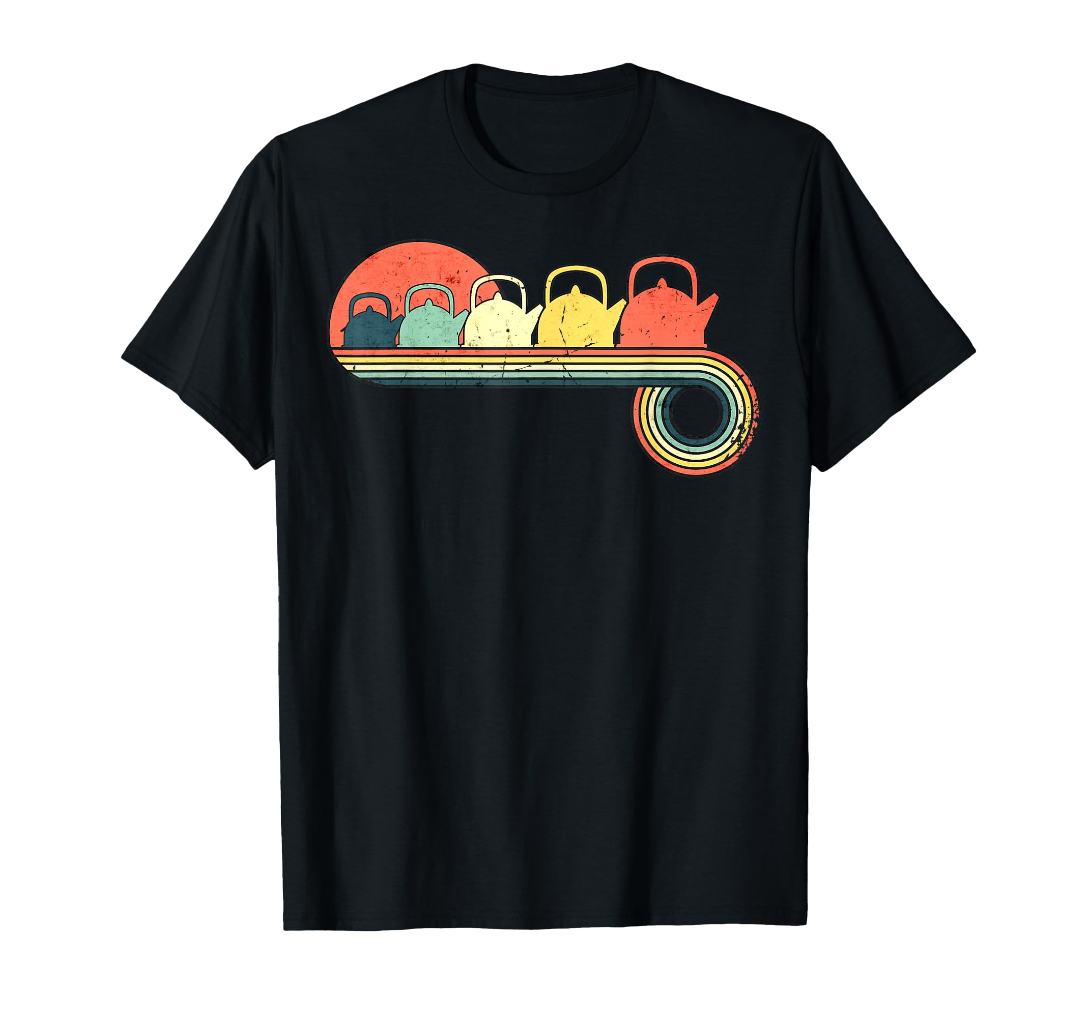 Kettle Tea Sunset Rainbow T-Shirt - Fun Novelty Design Unisex - T-Shirt, Sweatshirt, Hoodie
