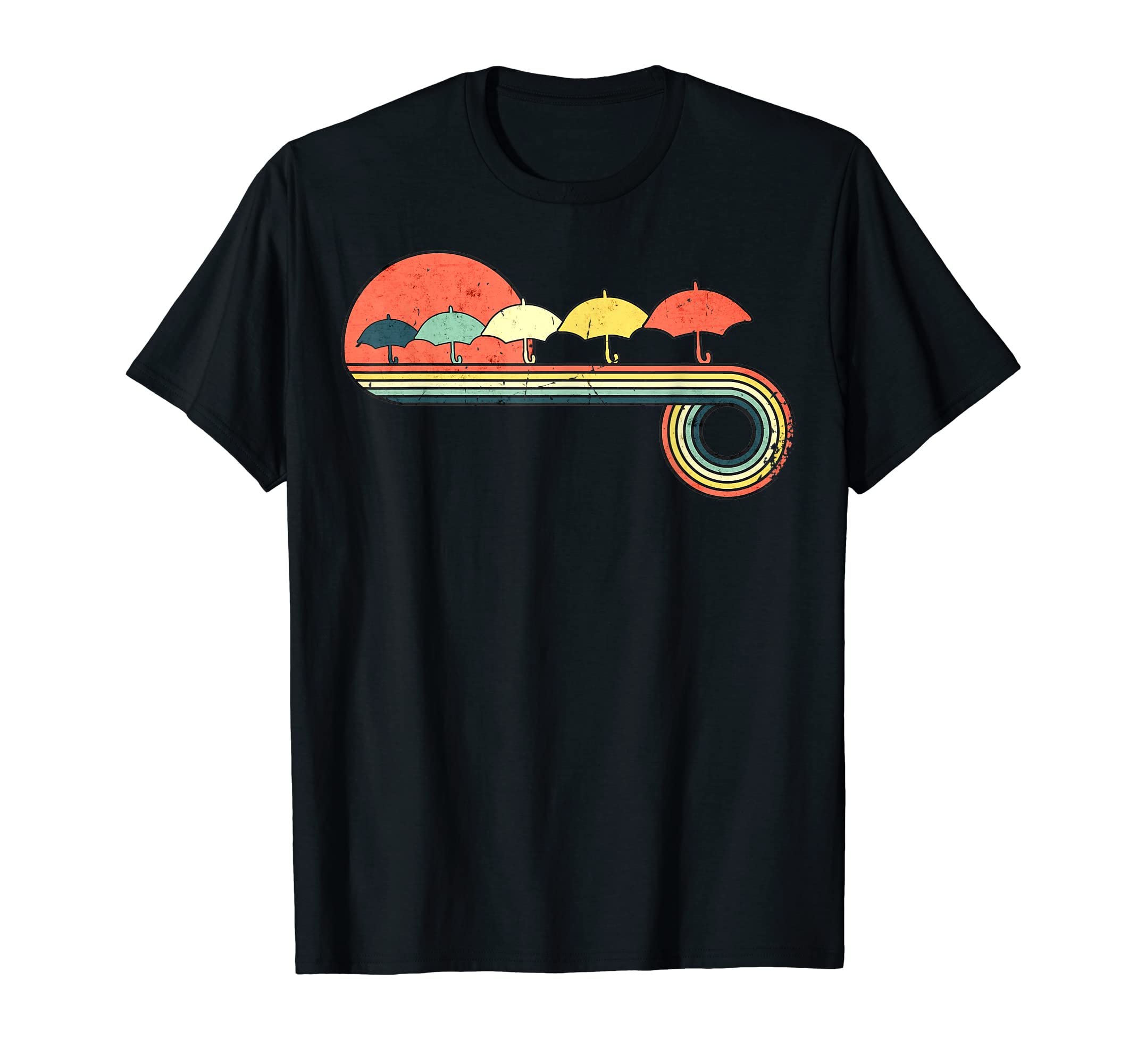 Umbrella Sunset Rainbow T-Shirt - Minimalist Print for Adults - T-Shirt, Sweatshirt, Hoodie