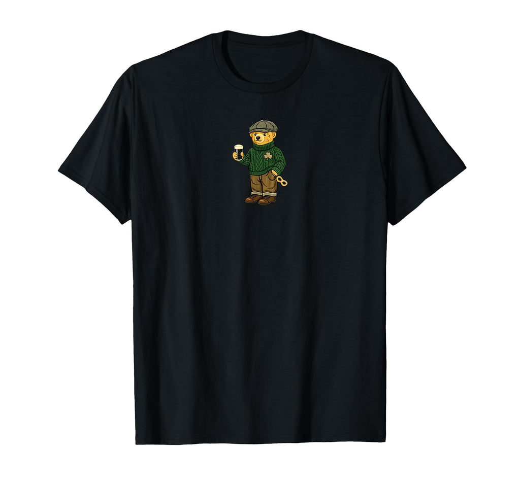 Beer Teddy Bear Feeling Lucky Drinking St T-Shirt - Novelty Apparel Unisex - T-Shirt, Sweatshirt, Hoodie