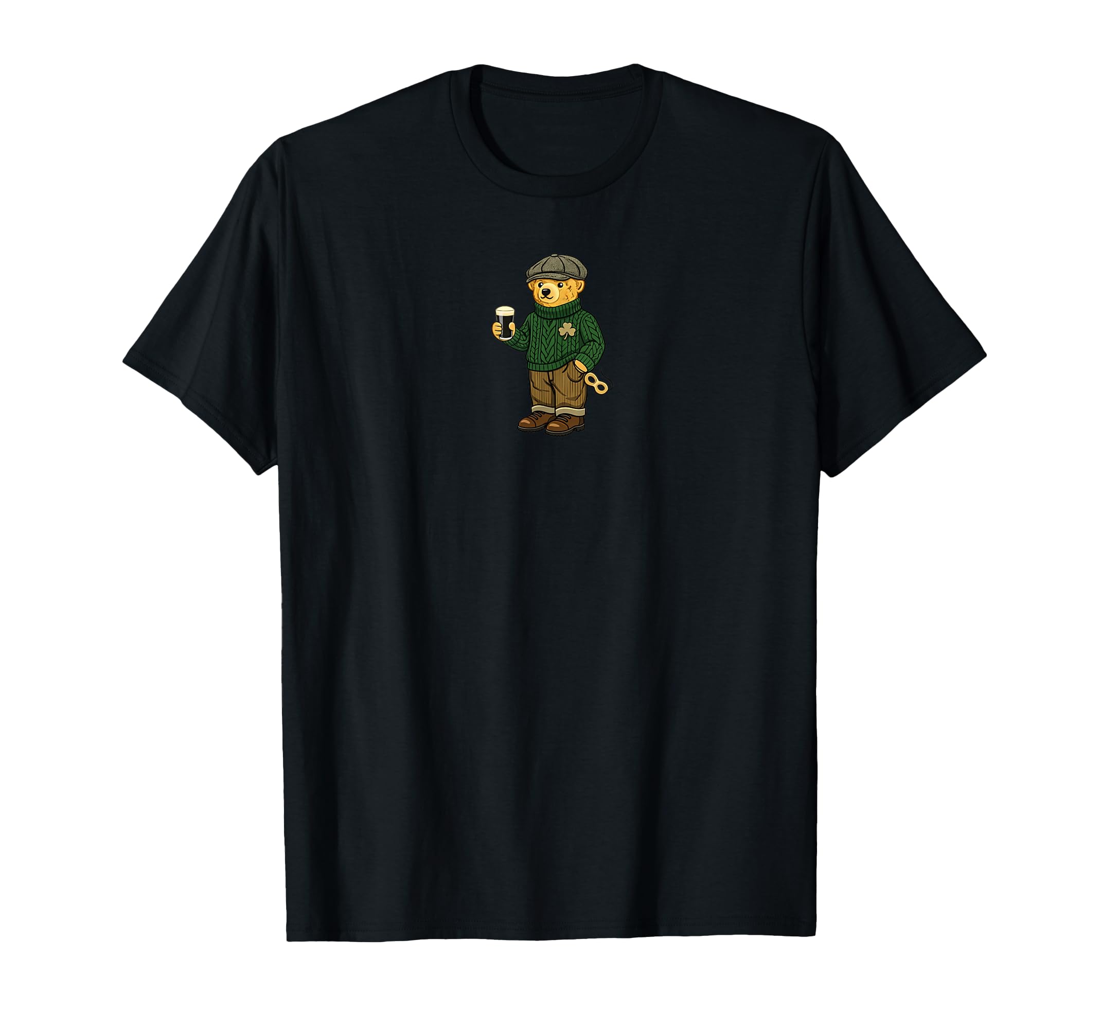 Beer Teddy Bear Feeling Lucky Drinking St T-Shirt - Novelty Apparel Unisex - T-Shirt, Sweatshirt, Hoodie
