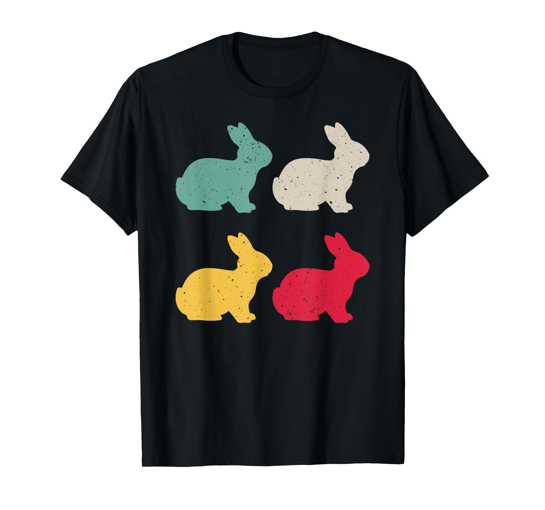 Rabbits Popart Distressed Easter Bunny T-Shirt - Unique Graphic for Adults - T-Shirt, Sweatshirt, Hoodie