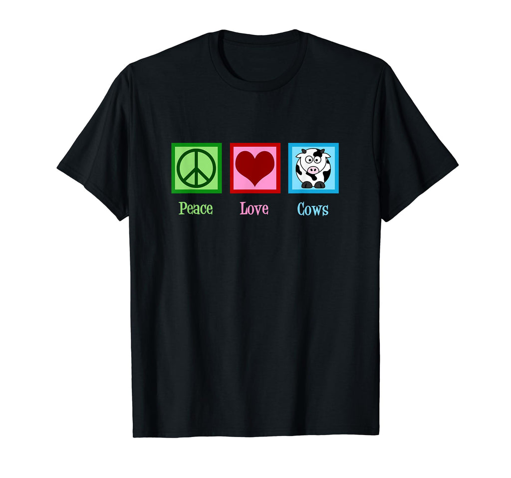 Peace Love Cows Cow Lover Gift T-Shirt - Minimalist Print Unisex - T-Shirt, Sweatshirt, Hoodie