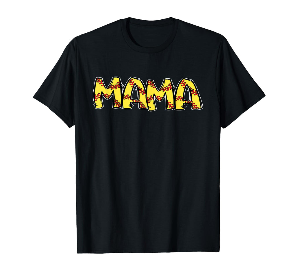 Softball Mom Mama Birthday Party T-Shirt - Custom Art Print Unisex - T-Shirt, Sweatshirt, Hoodie
