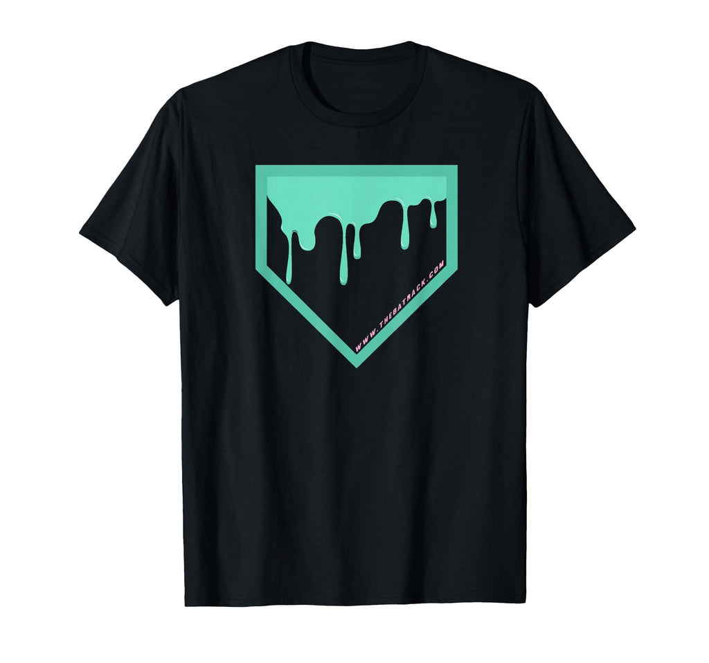 Baseball Home Plate Drip 2 Mint T-Shirt - Custom Art Print for Adults - T-Shirt, Sweatshirt, Hoodie