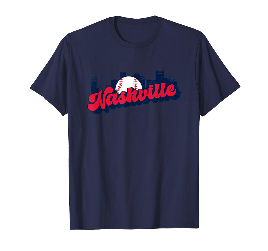 Nashville Baseball City Skyline T-Shirt - Casual Everyday Wear for Adults - T-Shirt, Sweatshirt, Hoodie