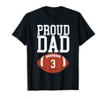 Mens Proud Dad Football 3 Jersey T-Shirt - Trendy Graphic for Adults - T-Shirt, Sweatshirt, Hoodie