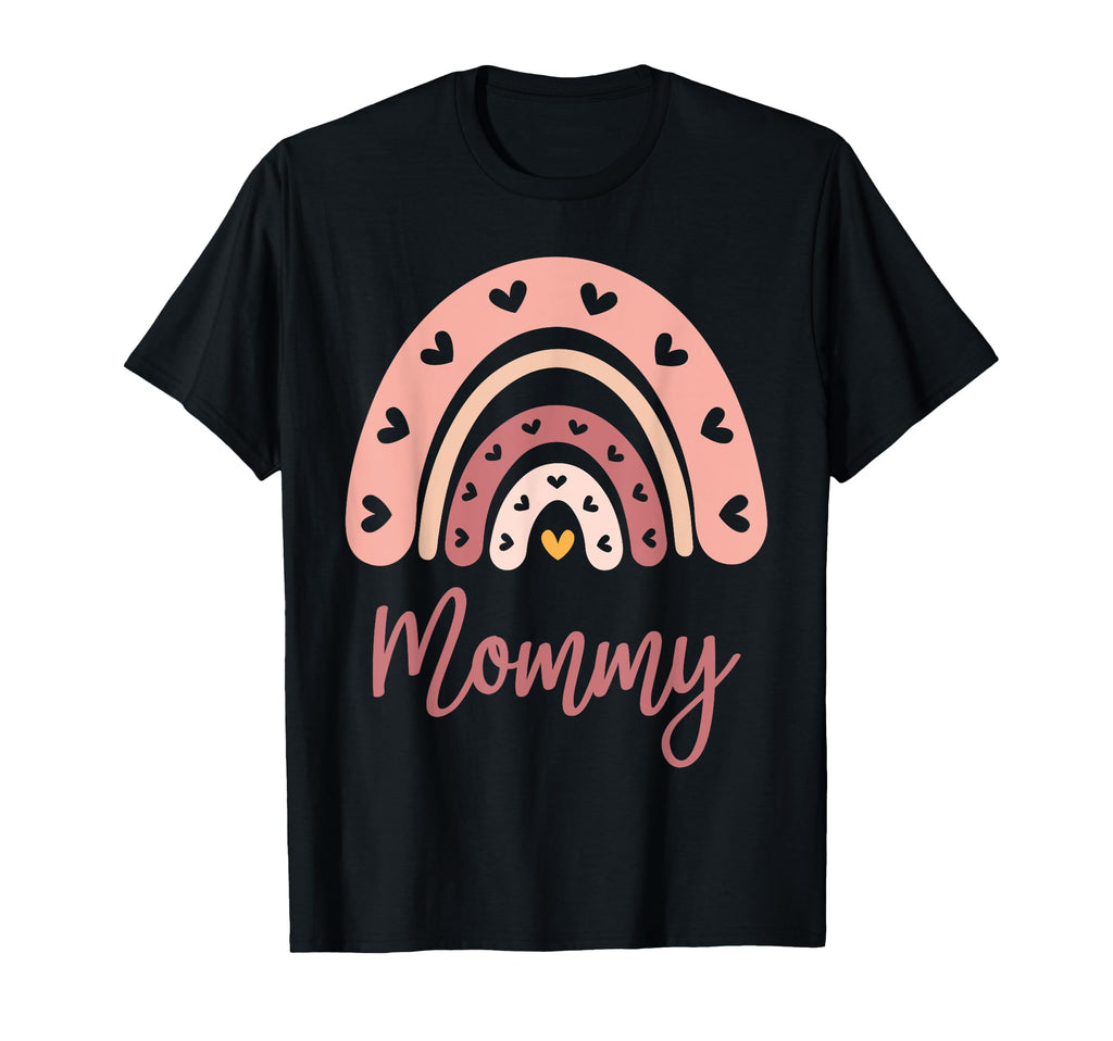 Mommy Birthday Rainbow Boho Mommy T-Shirt - Casual Everyday Wear Unisex - T-Shirt, Sweatshirt, Hoodie